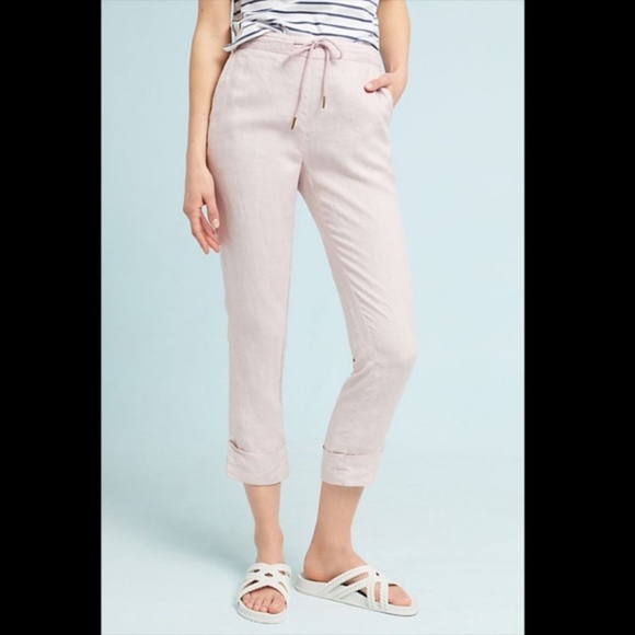 Michael Stars Cuffed Linen Trousers - Picture 2 of 3